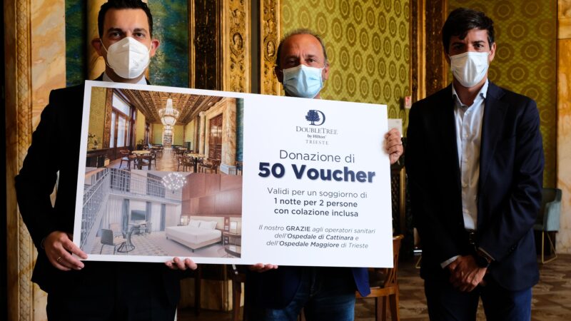 DoubleTree by Hilton Trieste donates 50 overnight stays to hospitals in Trieste